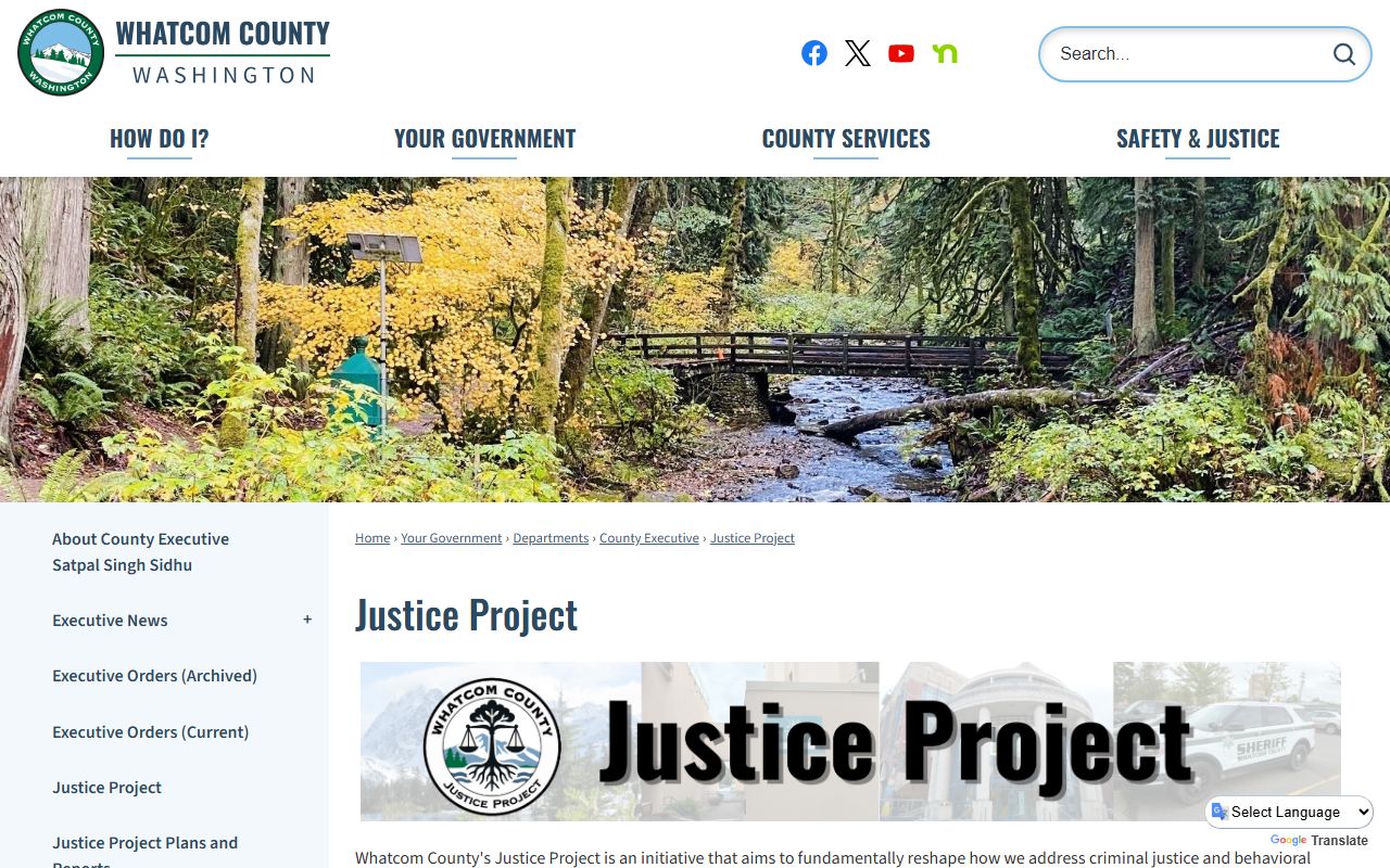 Whatcom County inmate population Justice Project planning tracker